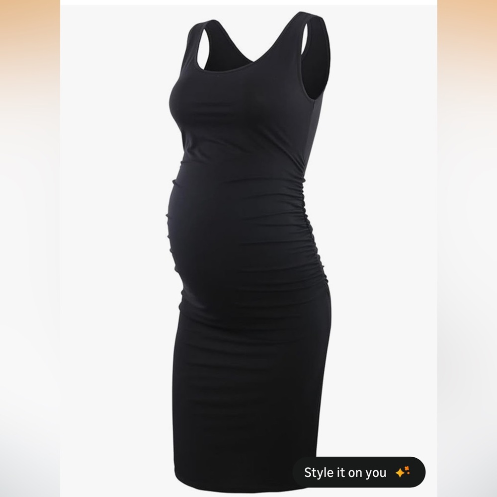 Short sleeve/ no sleeve 2 black midi dresses